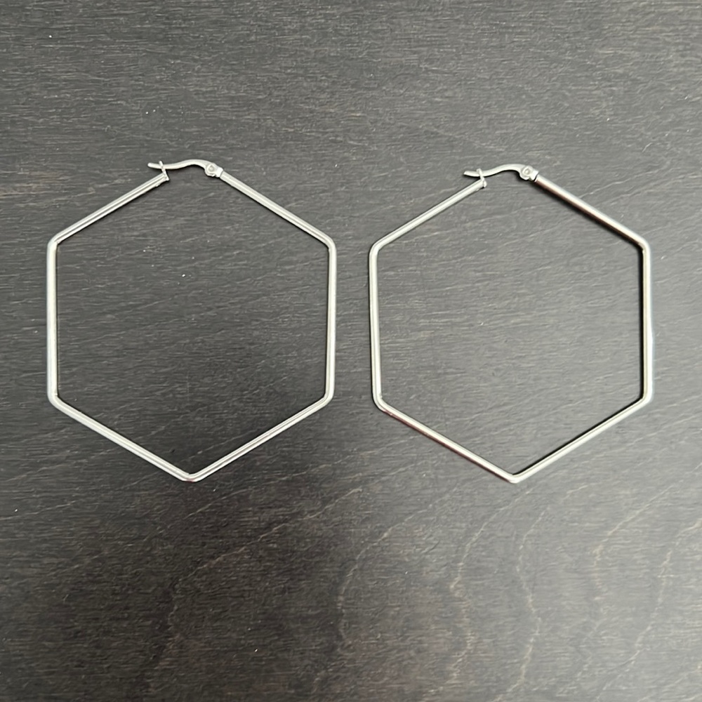 Hexagon earrings